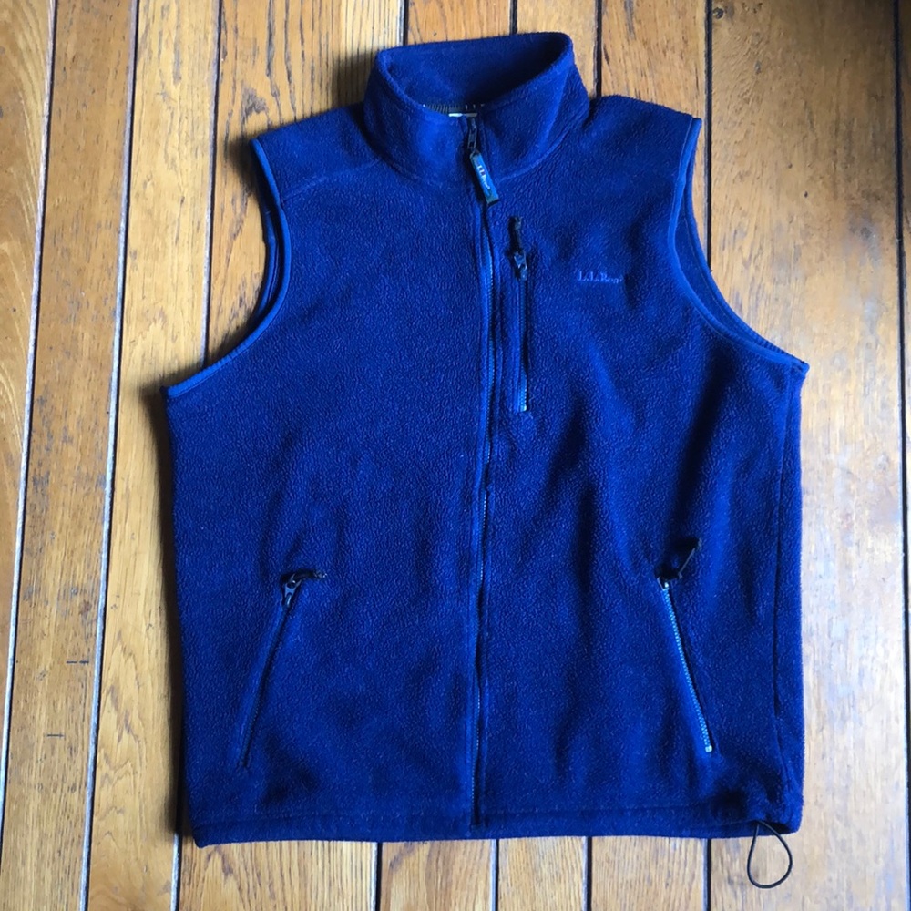 LL Bean Mens Fleece Vest Size M